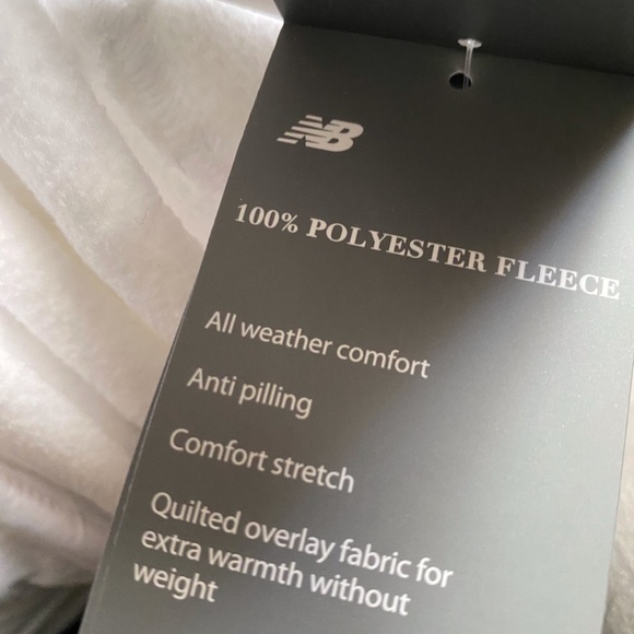 New Balance [XL] Branded White Full-Zip Fleece Jacket - Picture 7 of 15